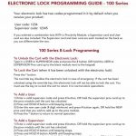 Elock Programming Guide 100 Series Thumbnail