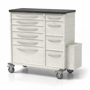 Strip Pack Medication Carts PXCKS-4444411-49B99-SIL in Salt Ash