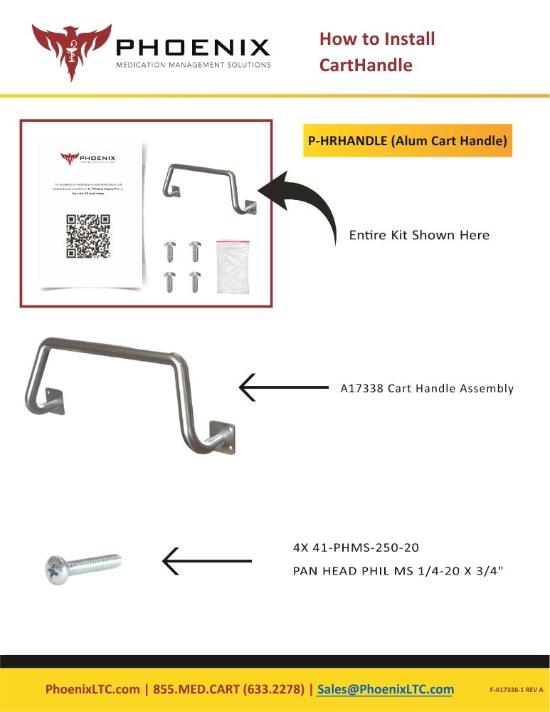 How To Install Cart Handle (F-A17338-1 REV A)